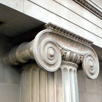 Detail of a Greek Ionic column capital