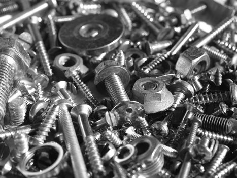 Industrial steel hardware bolts, nuts, screws