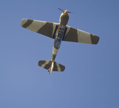 Acrobatic airplanes perform during the airshow on July 17, 2010 on Henri Coanda airport, Bucharest, Romania.