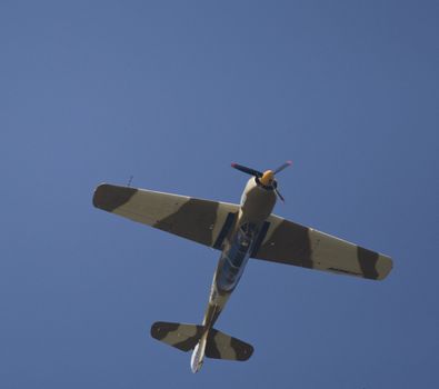 Acrobatic airplanes perform during the airshow on July 17, 2010 on Henri Coanda airport, Bucharest, Romania.