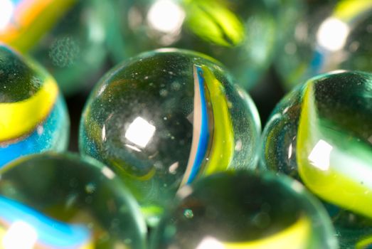 Background of traditional glass  toy marbles