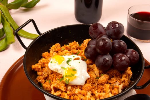 Migas, hearty breadcrumb starter,  Spanish cuisine