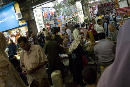 Egypt - We take a closer look at Cairo's Khan El-Khalili Bazaar life on MAY 31, 2008, as this shopping area dates back to 1382.