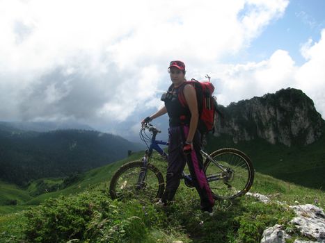 Mountains, rocks; a relief; a landscape; a hill; a panorama; caucasus; top