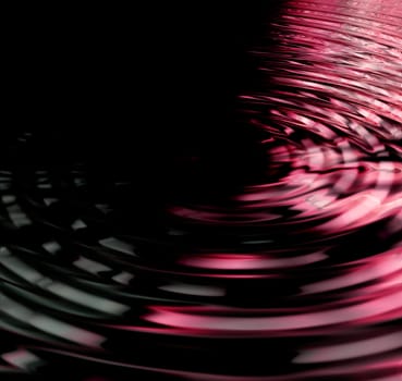 water rippling across the screen black and reds