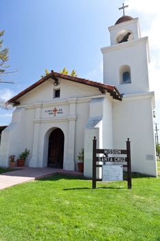 Old Spanish mission in Santa Cruz, California