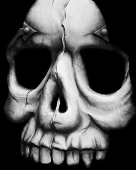 Portrait of a scary skull      