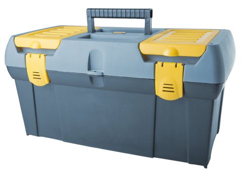Large toolbox isolated on white