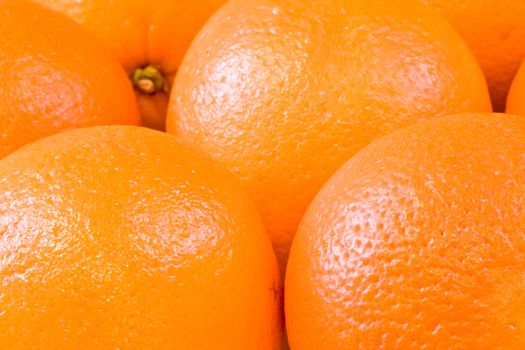 bunch of fresh oranges shot close up