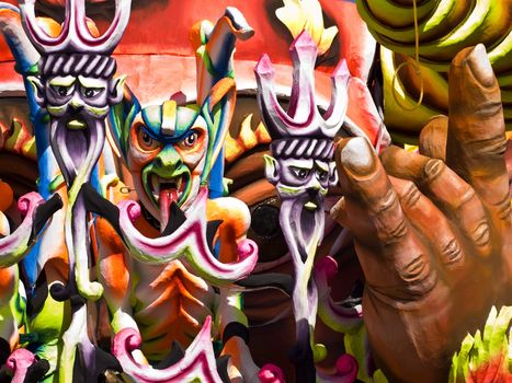 Detail from a float at the International Carnival of Malta 2009  