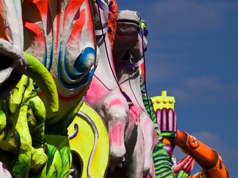 Detail from a float at the International Carnival of Malta 2009  