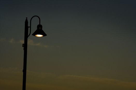 Decorative Lantern against a background of sky background