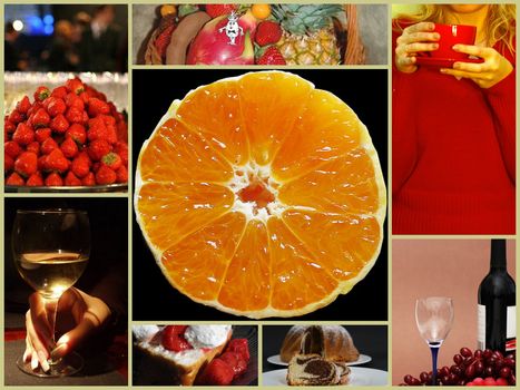 healthy breakfast collage made from nine photographs