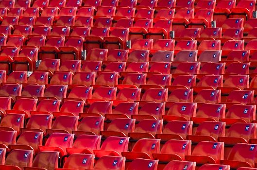 Abstract image of empty seats in a sport arena