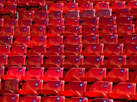 Abstract image of empty seats in a sport arena