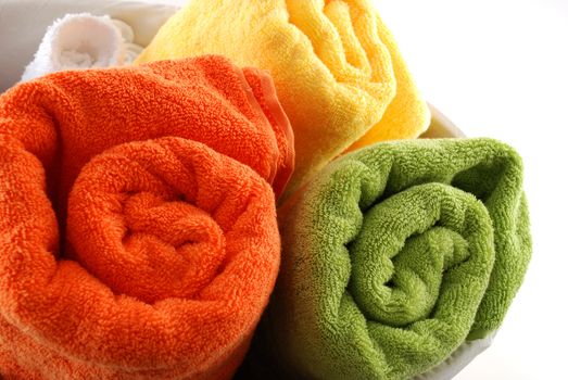 Stock pictures of bath towels and wash clothes