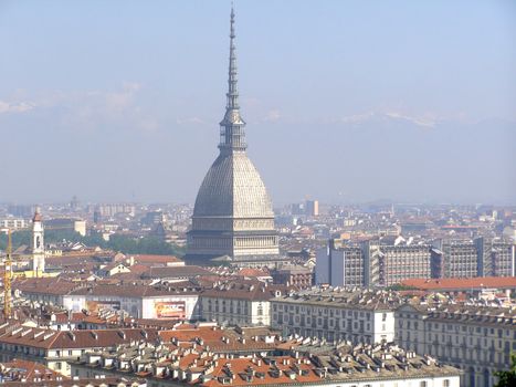 Turin panorama seen from the hill
