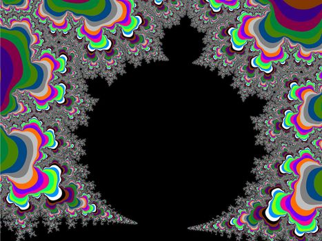 Fractal Mandelbrot set coloured illustration or background