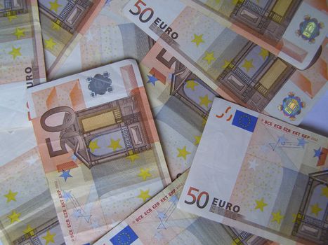 Euro banknotes money