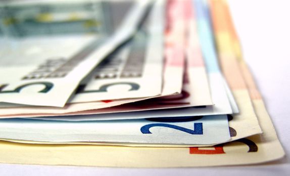 Euro banknotes money