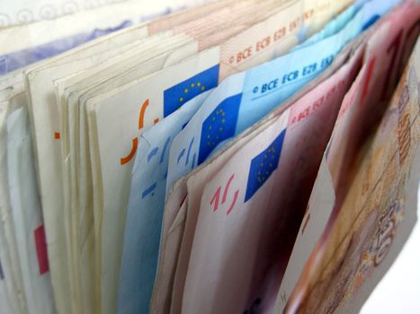 Euro banknotes money