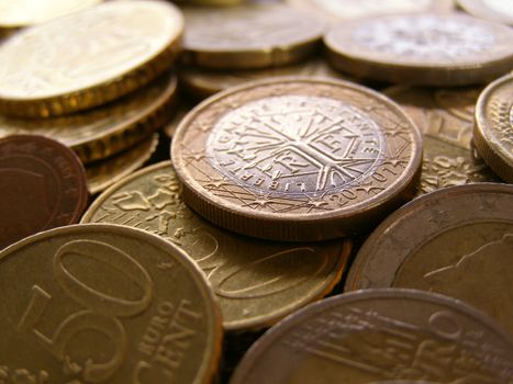 Euro coins money