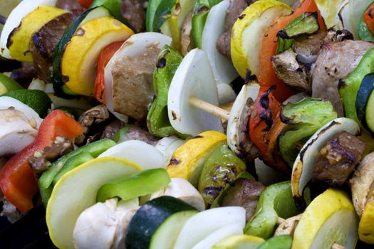 Beef shish ka bobs on the grill summer time is here cooking out has started.  Be sure to look for more bbq photo's in my portfolio.