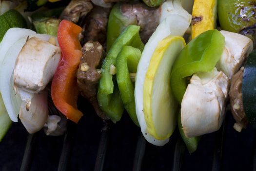 Beef shish ka bobs on the grill summer time is here cooking out has started.  Be sure to look for more bbq photo's in my portfolio.