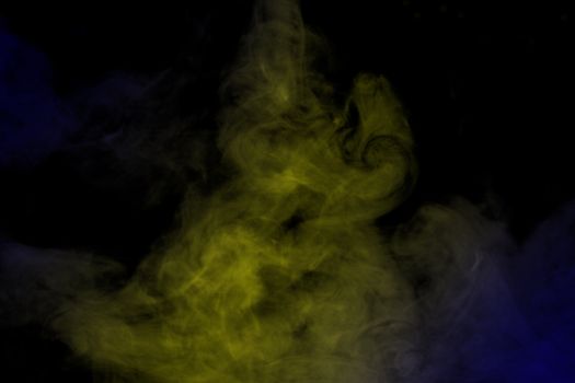 abstract cigarette smoke moody colors on an black background