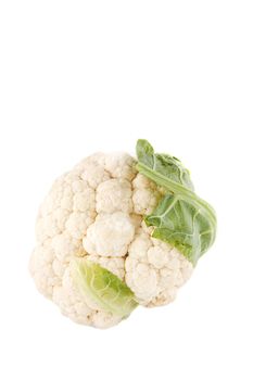 Cauliflower head isolated on white