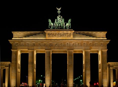 The Quadriga on the Brandenburg Gate in Berlin
