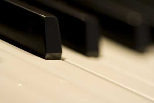 close-up of a piano shallow dof nice music background