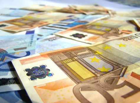 Euro bank notes money (European Union currency)