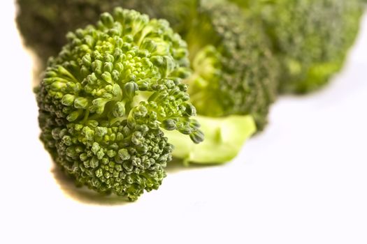 close up of fresh green broccoli nice focus going to blur 