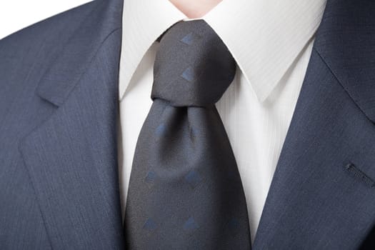 Business daily menswear: shirt, tie and jacket. Chemise has the texture of the cell