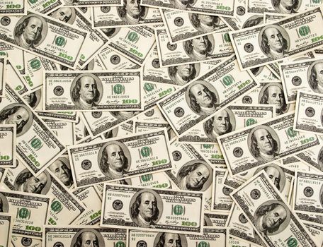 The background of the 100-dollar bills.