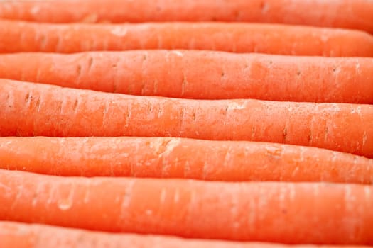 The treated carrots close up