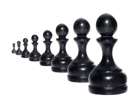 Chess figures bishops, concept of competition