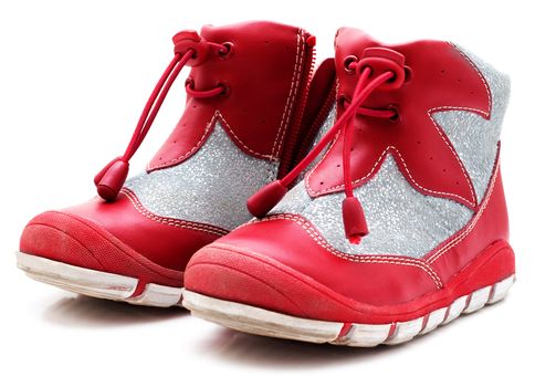 Children's shoes. Isolated on a white background