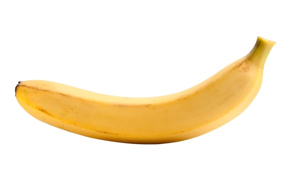 Yellow ripe banana isolated on a white background