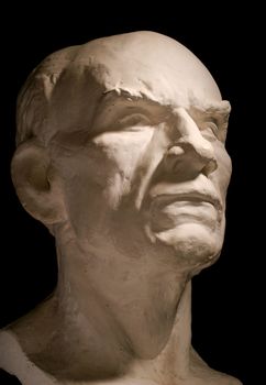 Plaster head of man