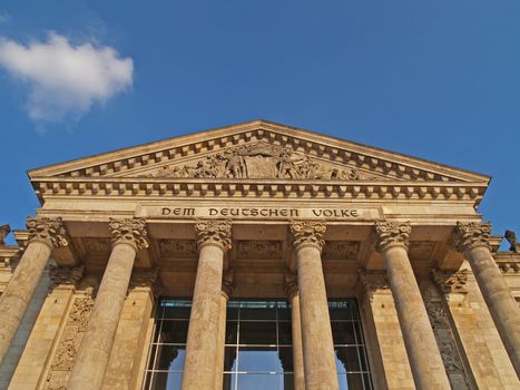 The German Parliament, the Reichstag, in Berlin
