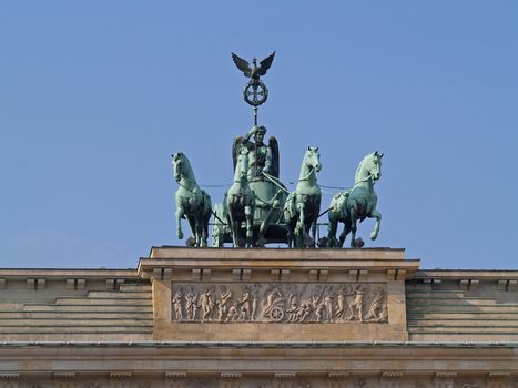 The Quadriga on the Brandenburg Gate in Berlin
