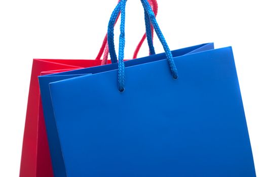 Packages for shopping isolated on white background