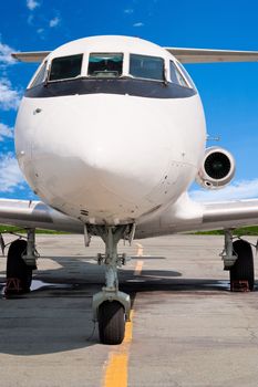 The small business jet. Front View