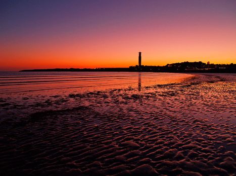 A sunset depicted from St. Helier, Jersey
