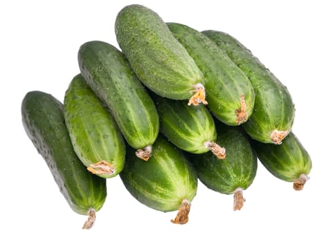 Cucumbers isolated on white background