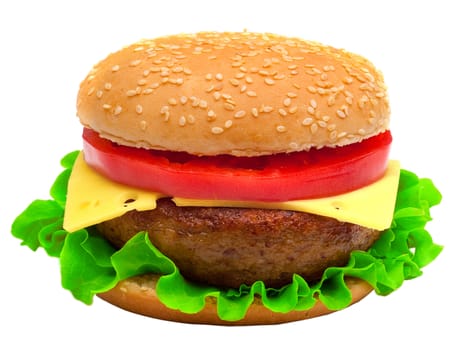 Hamburger isolated on white background
