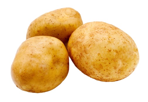 Potatoes isolated on a white background
