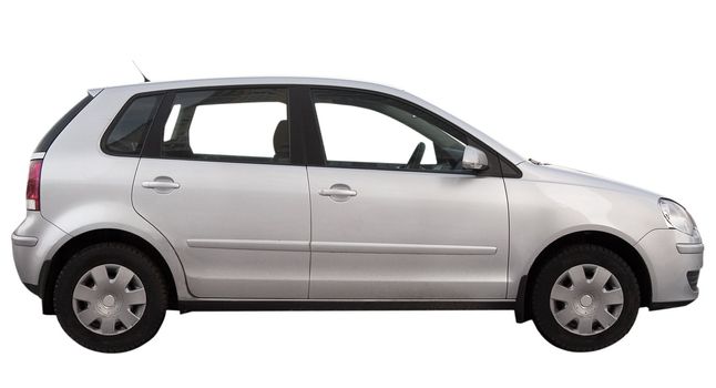 Modern car is isolated on a white background